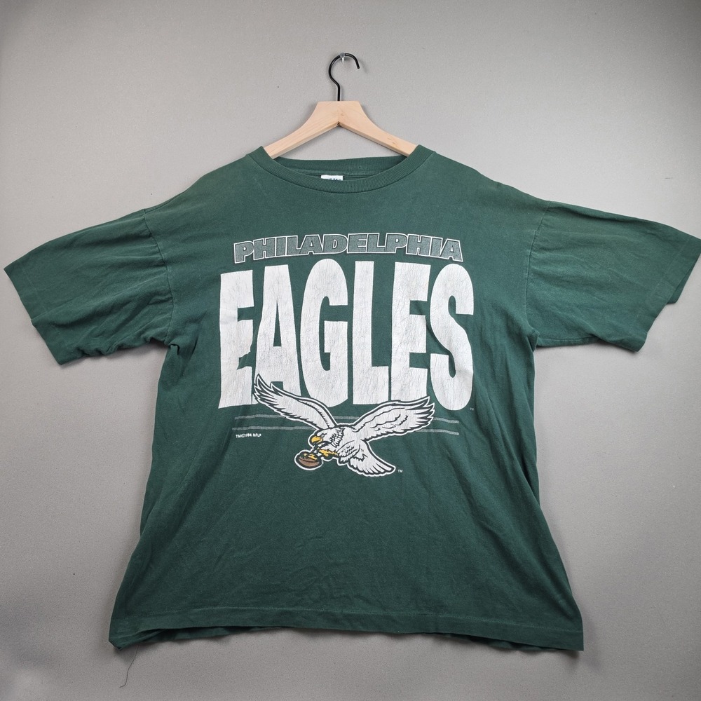 Vintage 1994 Philadelphia Eagles T Shirt Mens L Kelly Green Retro Logo NFL 90s